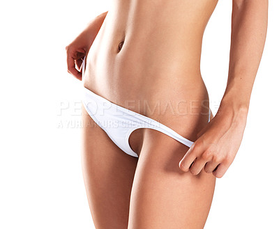 Slim Woman Taking Off Her Panties Stock Photo 345056195