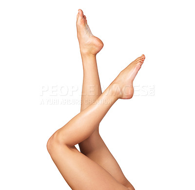 Buy stock photo Studio shot of a sexy young woman posing against a white background