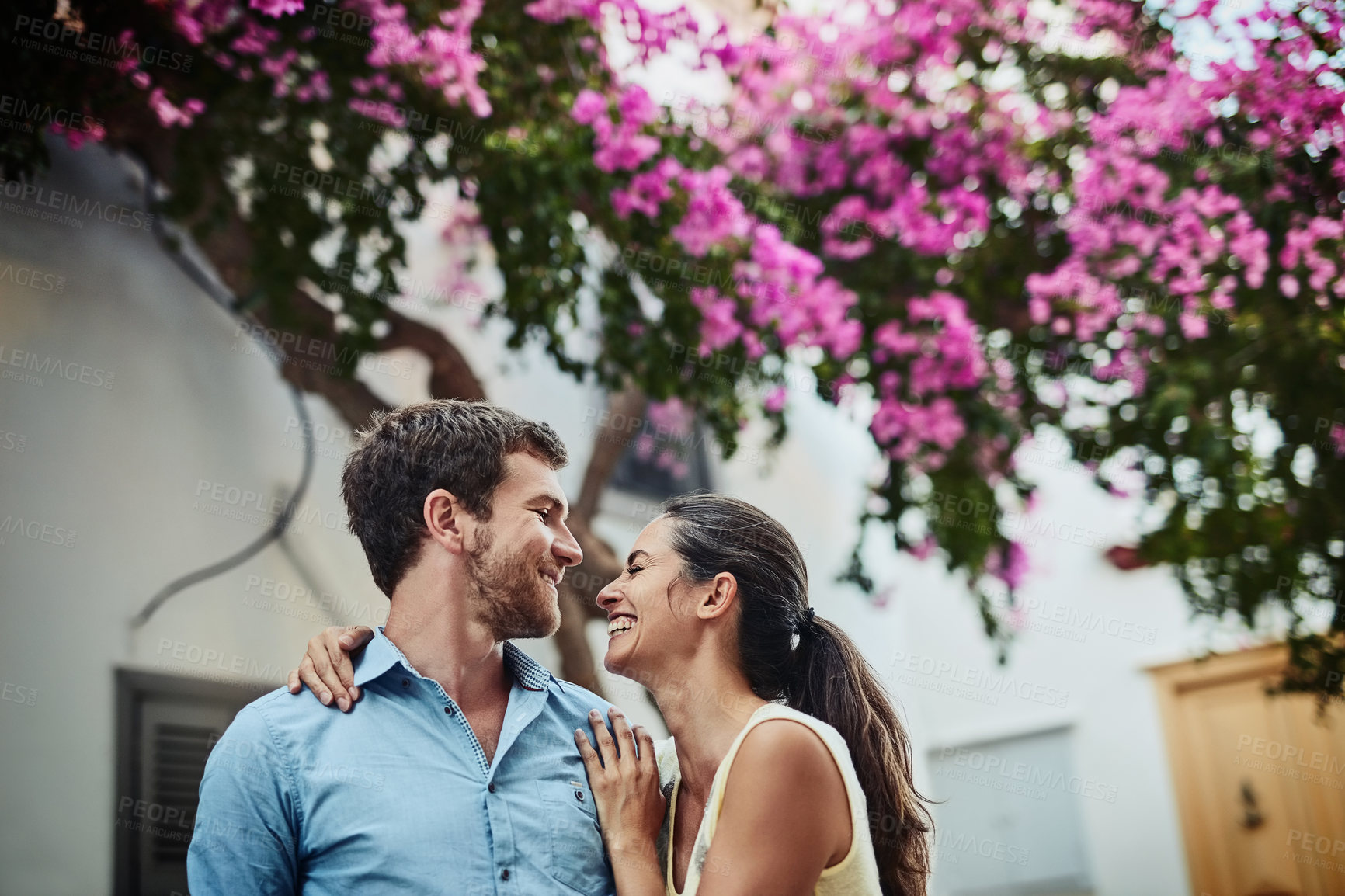 Buy stock photo Cropped shot of an affectionate couple spending time together