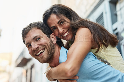 Buy stock photo Cropped shot of an affectionate couple spending time together