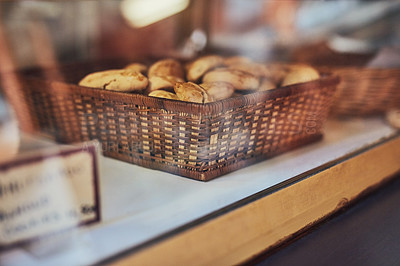 Buy stock photo A cropped shot of freshly-baked croissants