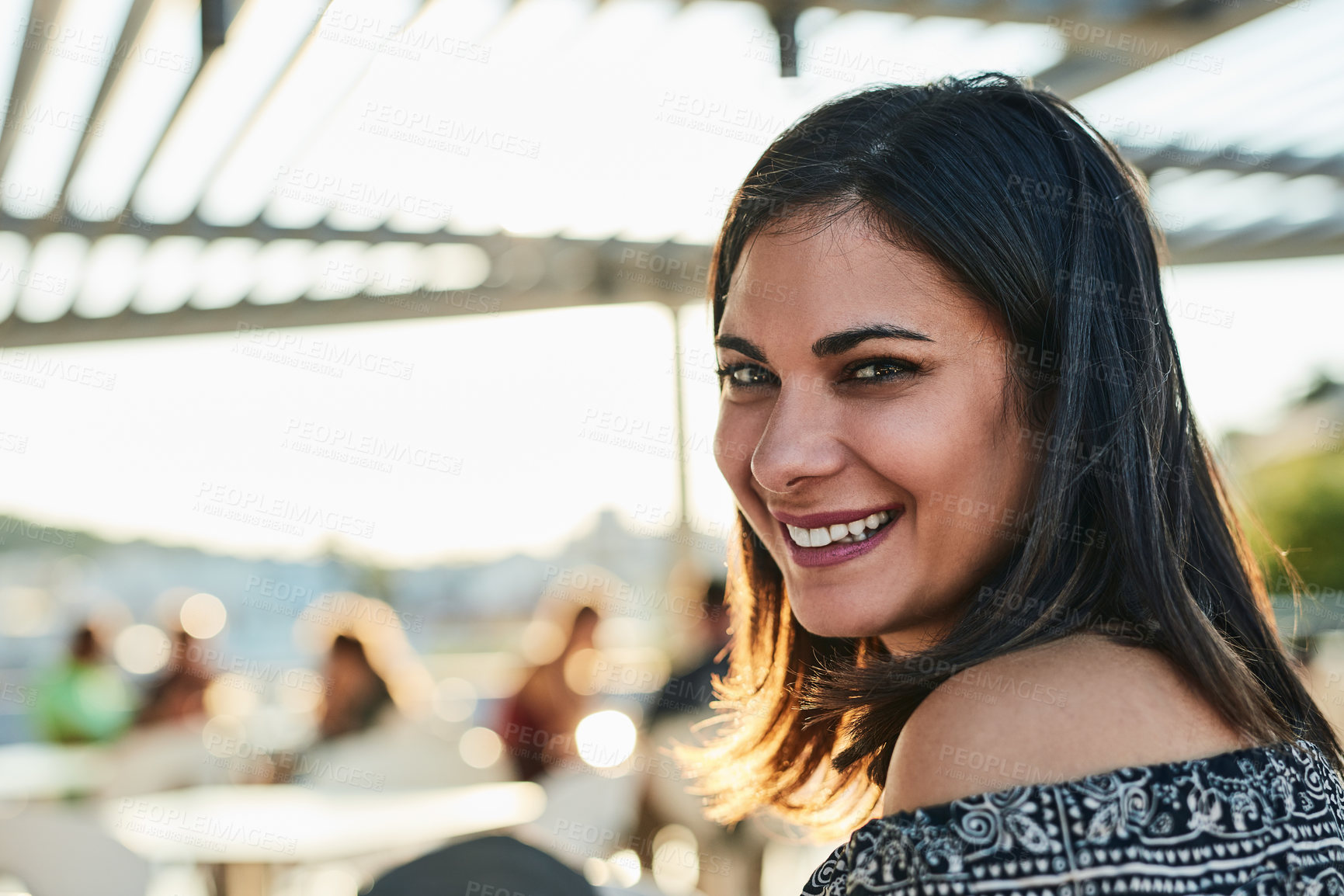 Buy stock photo Cropped portrait of an attractive young woman