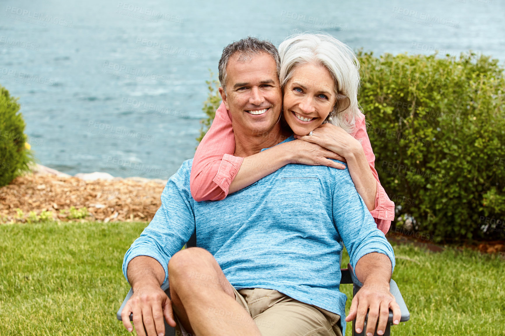 Buy stock photo Shot of a senior couple spending their day outside 