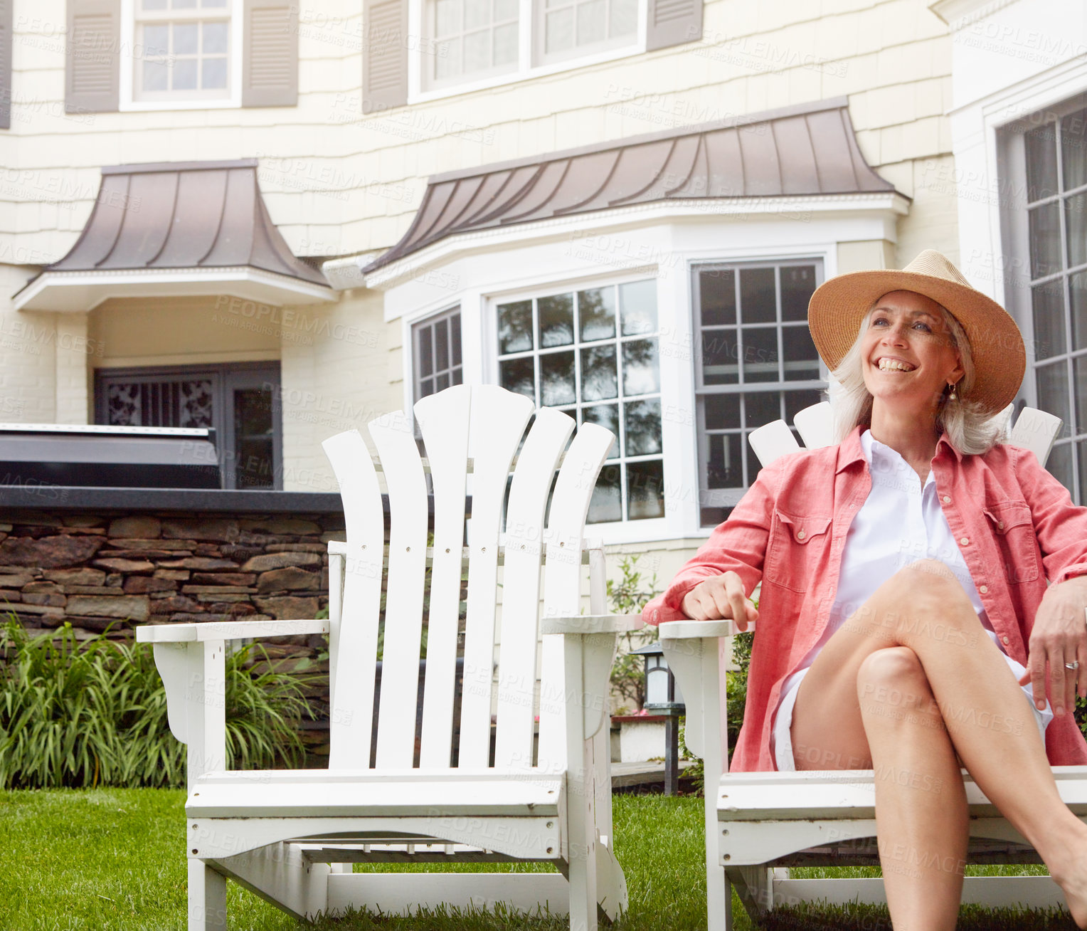 Buy stock photo Shot of a senior woman spending her day outside 