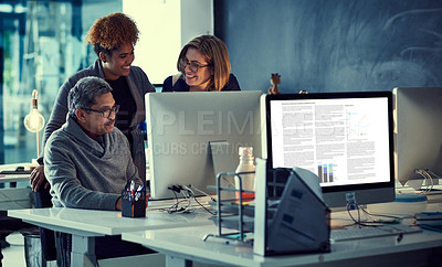 Buy stock photo Shot of people working in an office