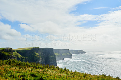 Buy stock photo Cropped shot of a beautiful coastal view