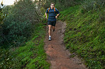 Eating up the mountain trail