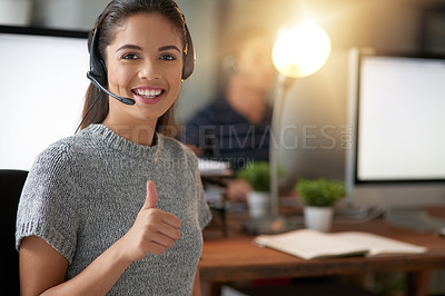 Buy stock photo Shot of agents working in a call center