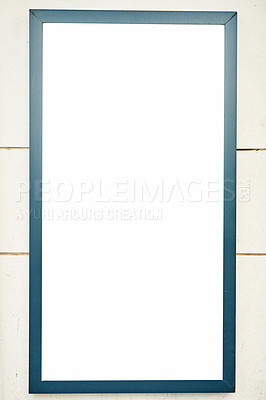 Buy stock photo Shot of a blank poster with space to add your own text