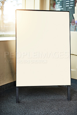 Buy stock photo Shot of a blank sign in a building