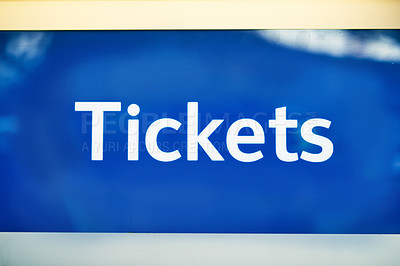 Buy stock photo Cropped shot of a ticket counter in an airport