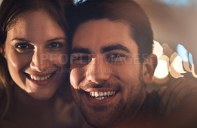 Buy stock photo Closeup shot of an affectionate couple