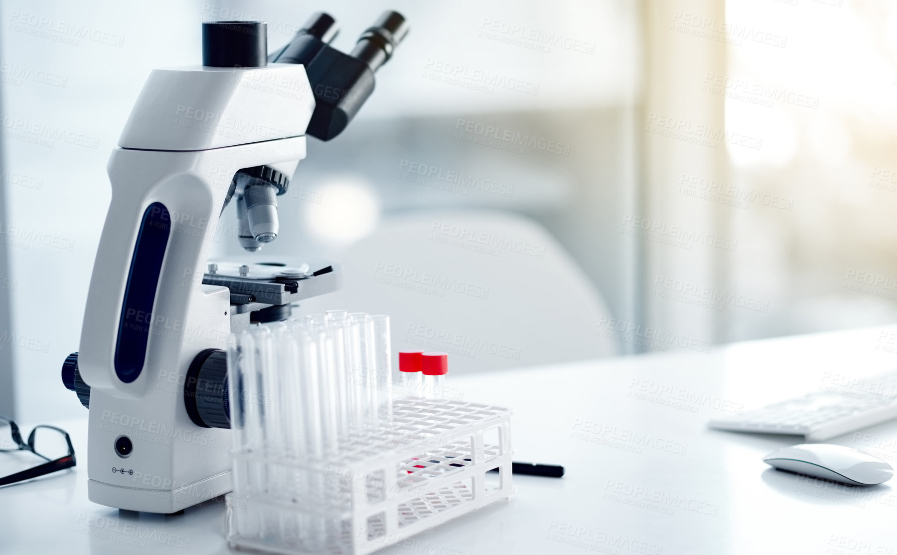 Buy stock photo Still life shot of a scientific equipment in a lab