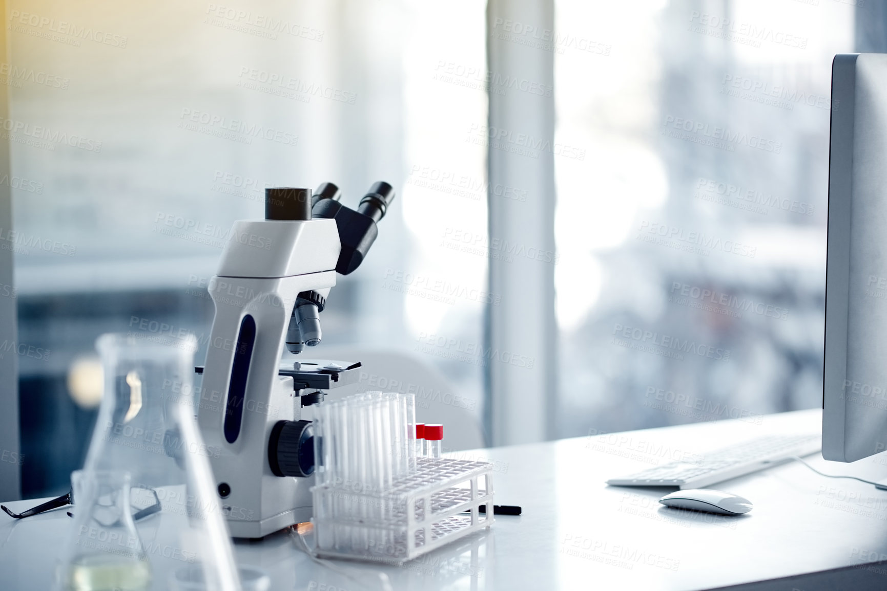 Buy stock photo Still life shot of a scientific equipment in a lab