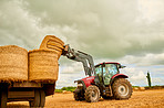 Stacking those hay bales