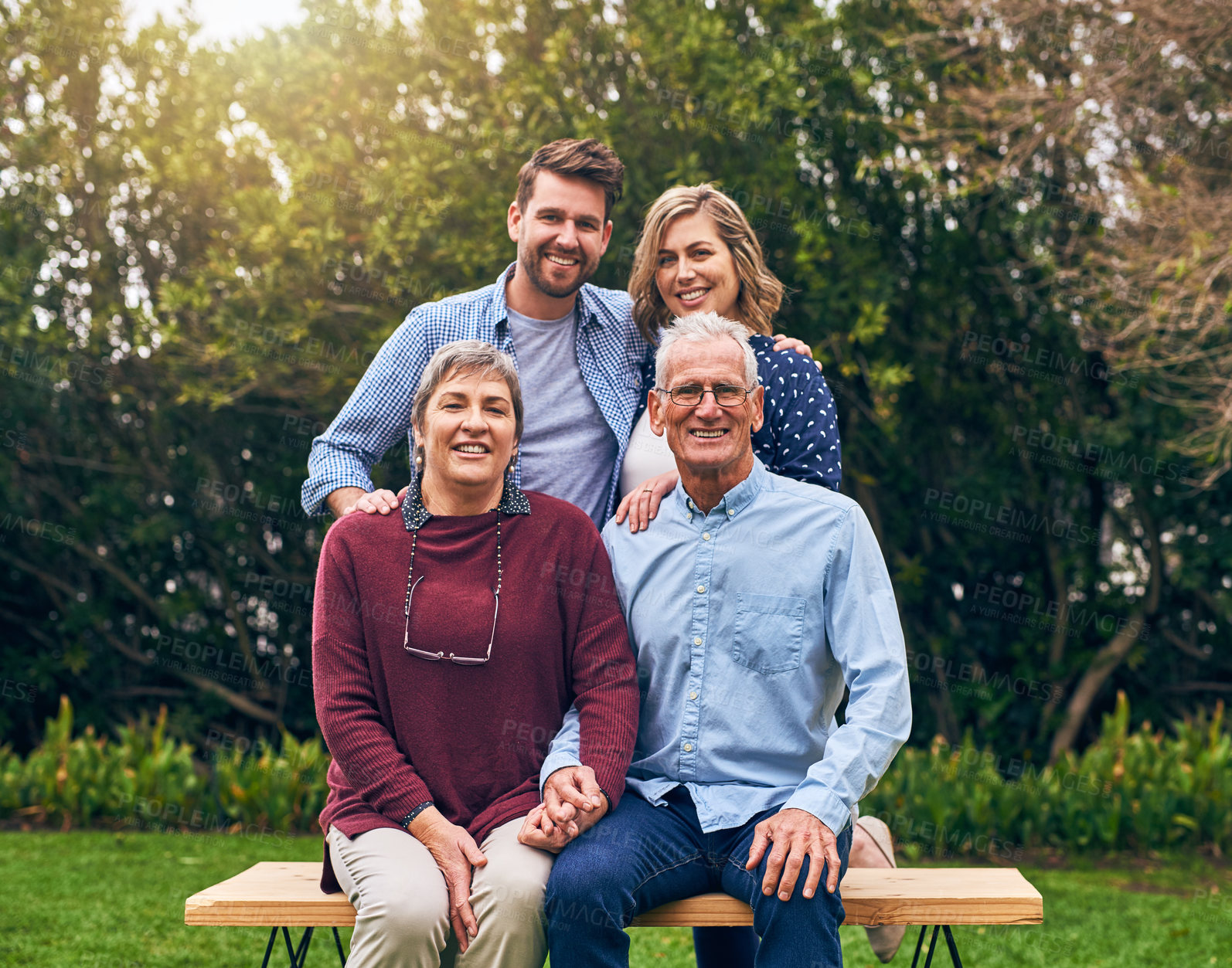 Buy stock photo Shot of a family outside