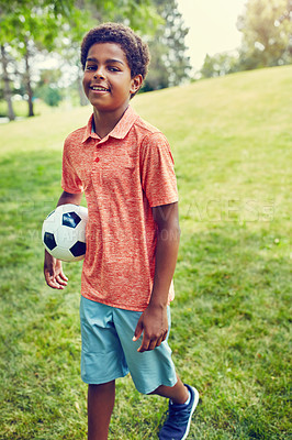 Buy stock photo Portrait of a young boy outdoors