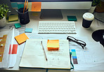 The desk of a designer
