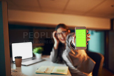 Buy stock photo Cropped shot of a stressed out businesswoman working late in an office