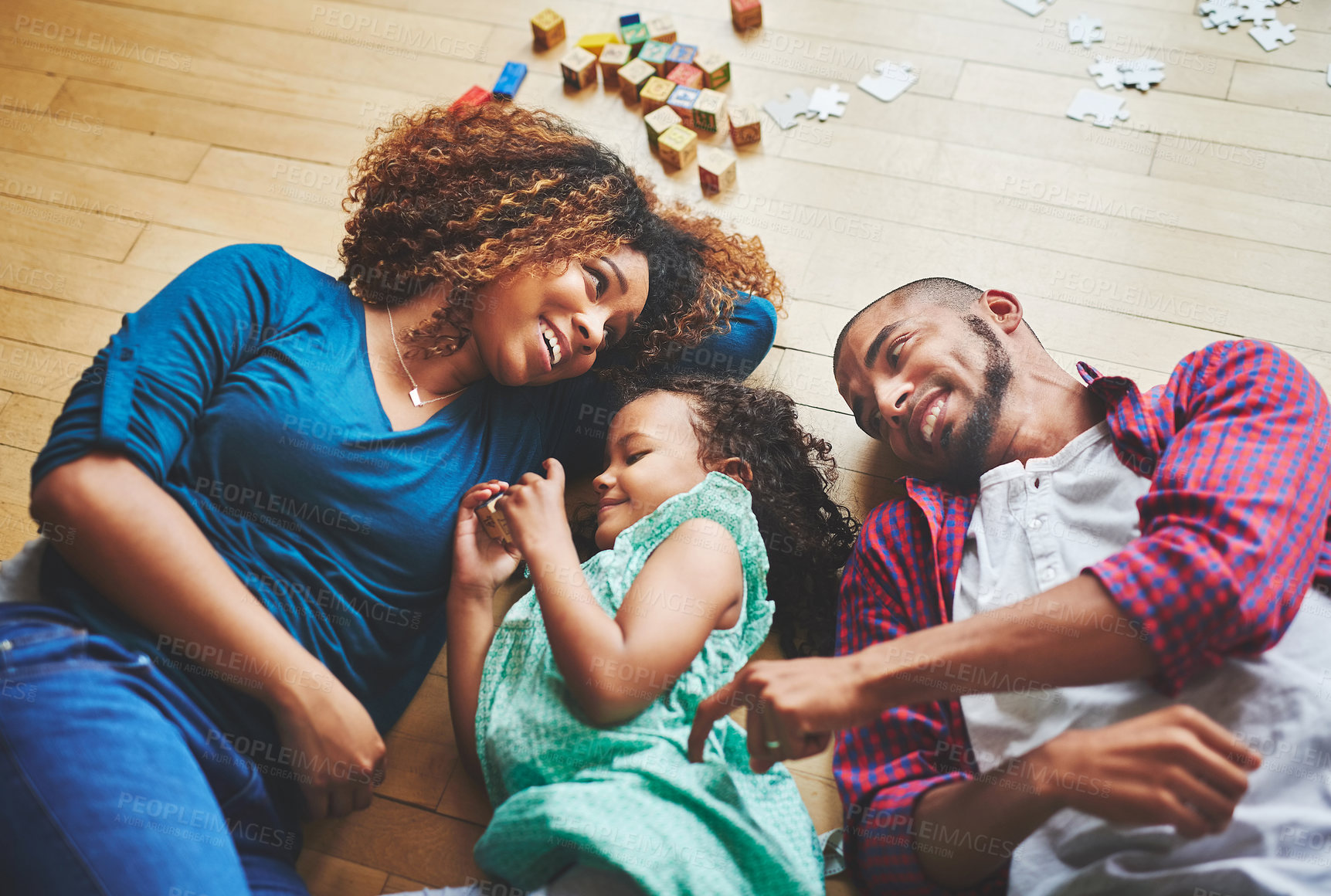 Buy stock photo Cropped shot of a family of three spending quality time together
