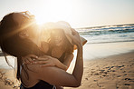 Having a good laugh on the beach