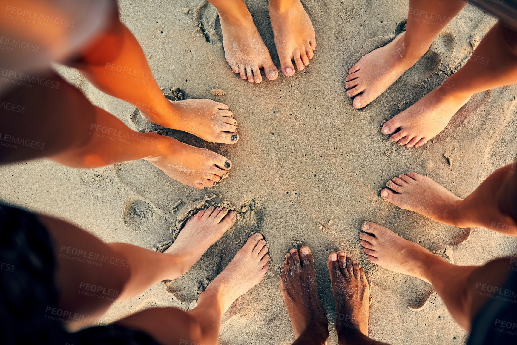 Buy stock photo Shot of young people hanging out at the beach
