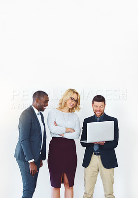 Buy stock photo Studio shot of a businessperson against a light background