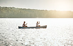 Nothing says relax like a canoe ride on the lake