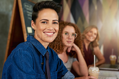 Buy stock photo Cropped shot of creative colleagues having a meeting in a modern office