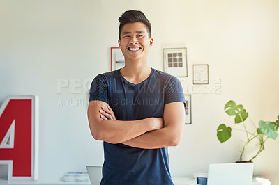 Buy stock photo Portrait of a creative employee in a modern office