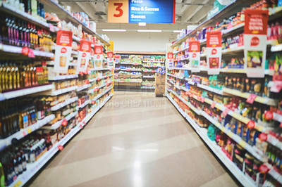 Buy stock photo Shot of an empty grocery store