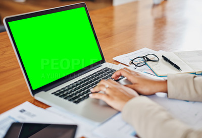 Buy stock photo Cropped shot of an unrecognizable businesswoman working in her office at home