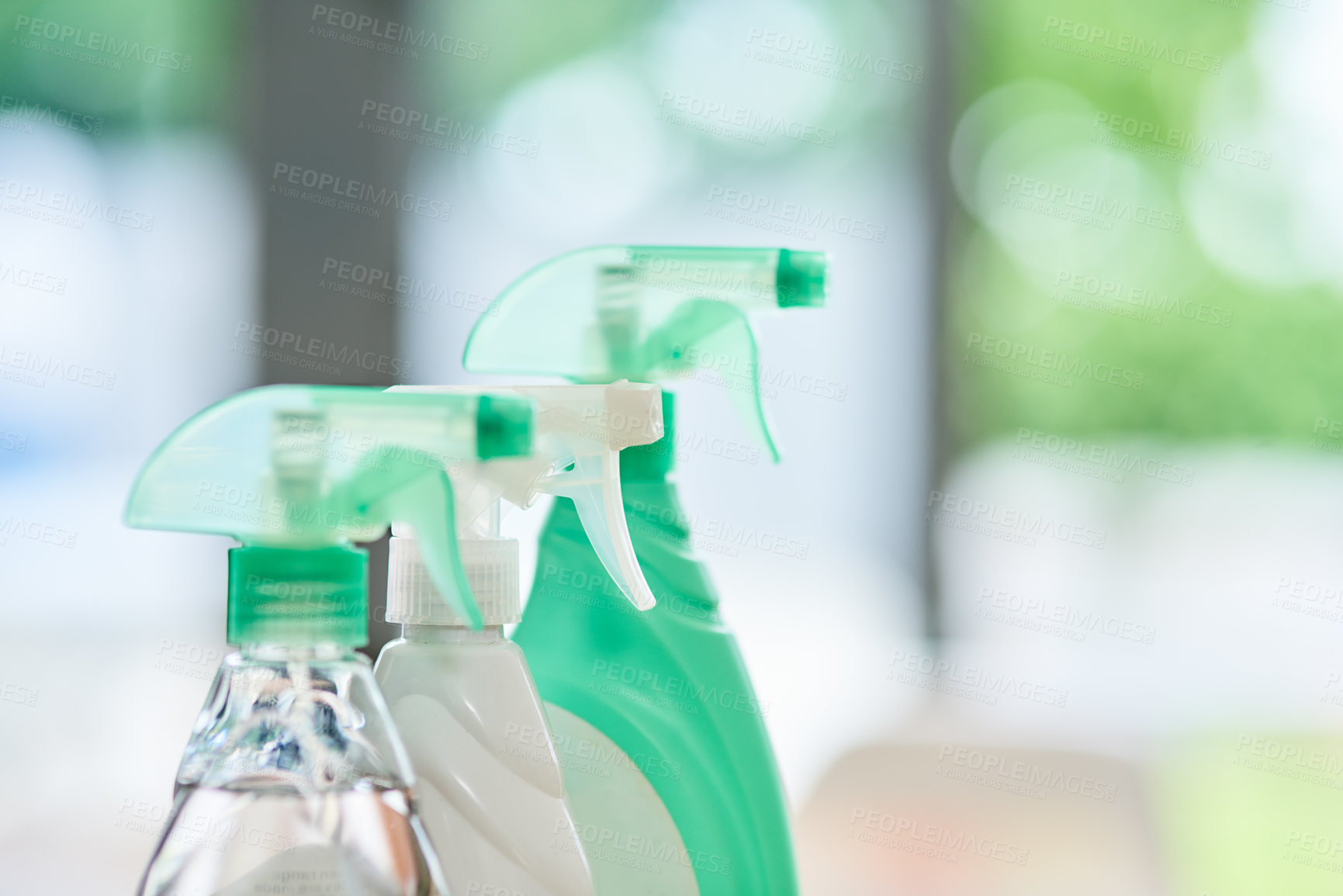 Buy stock photo Shot of cleaning detergent at home with no people