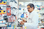 Managing medical matters in his pharmacy