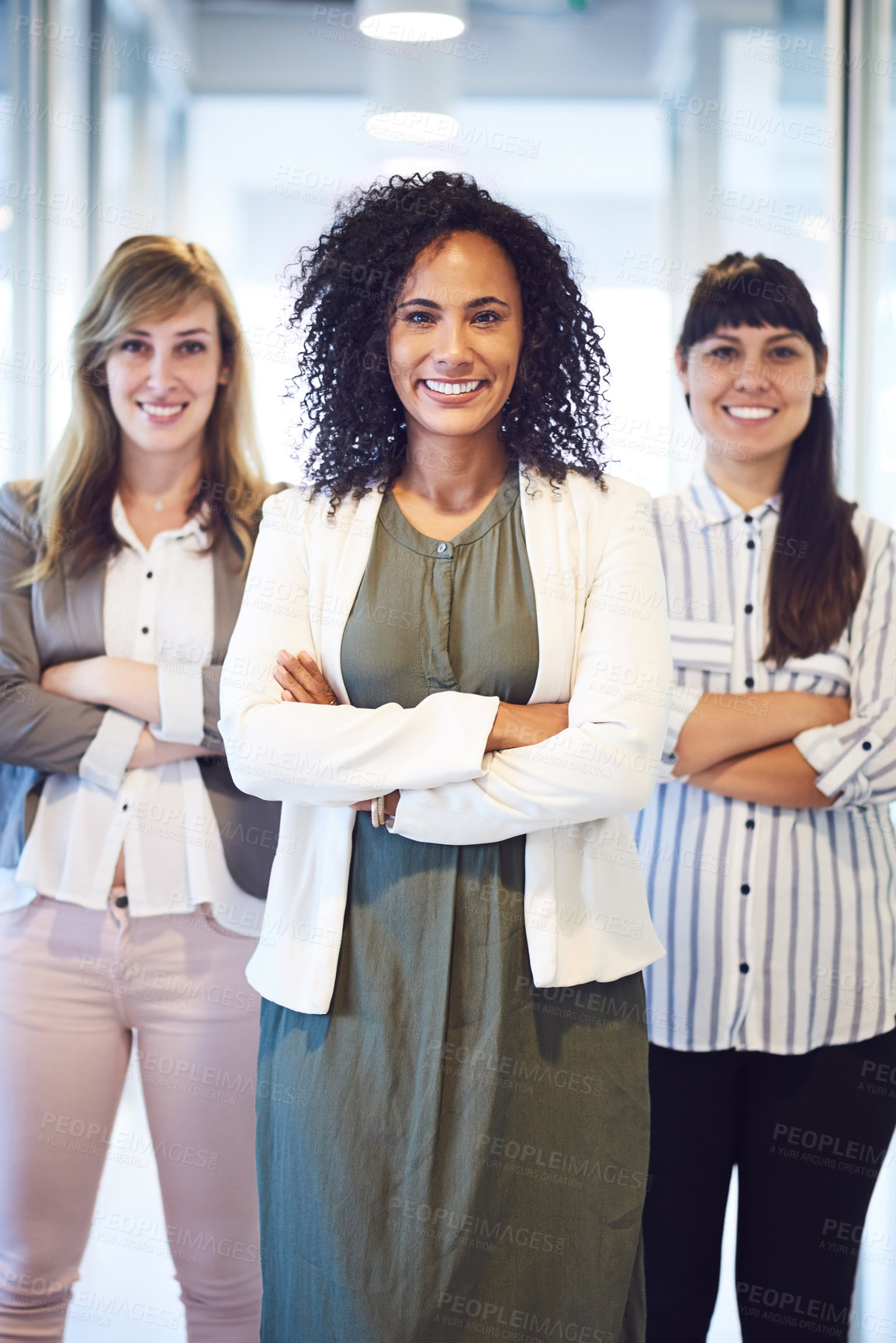 Buy stock photo Portrait of a group of businesswomen in the office