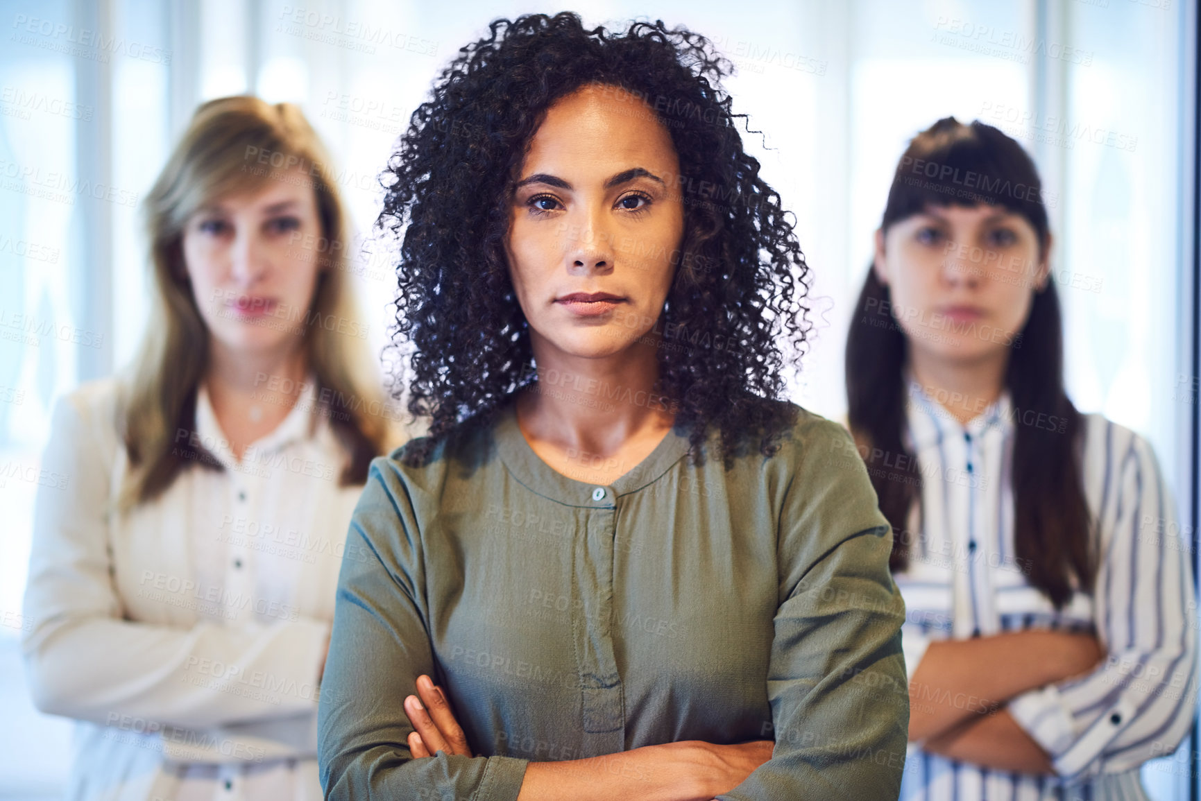Buy stock photo Portrait of a group of businesswomen in the office