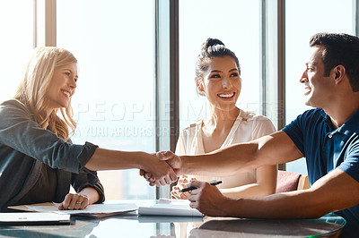 Buy stock photo Cropped shot of a couple doing their financial planning at home