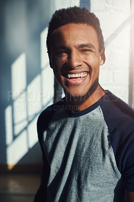 Buy stock photo Cropped portrait of a handsome young sportsman