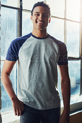 Buy stock photo Cropped portrait of a handsome young sportsman