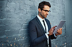 Opening his office with the touch of a button