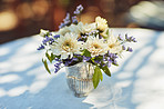 Fresh flowers create the perfect ambience for a tea party