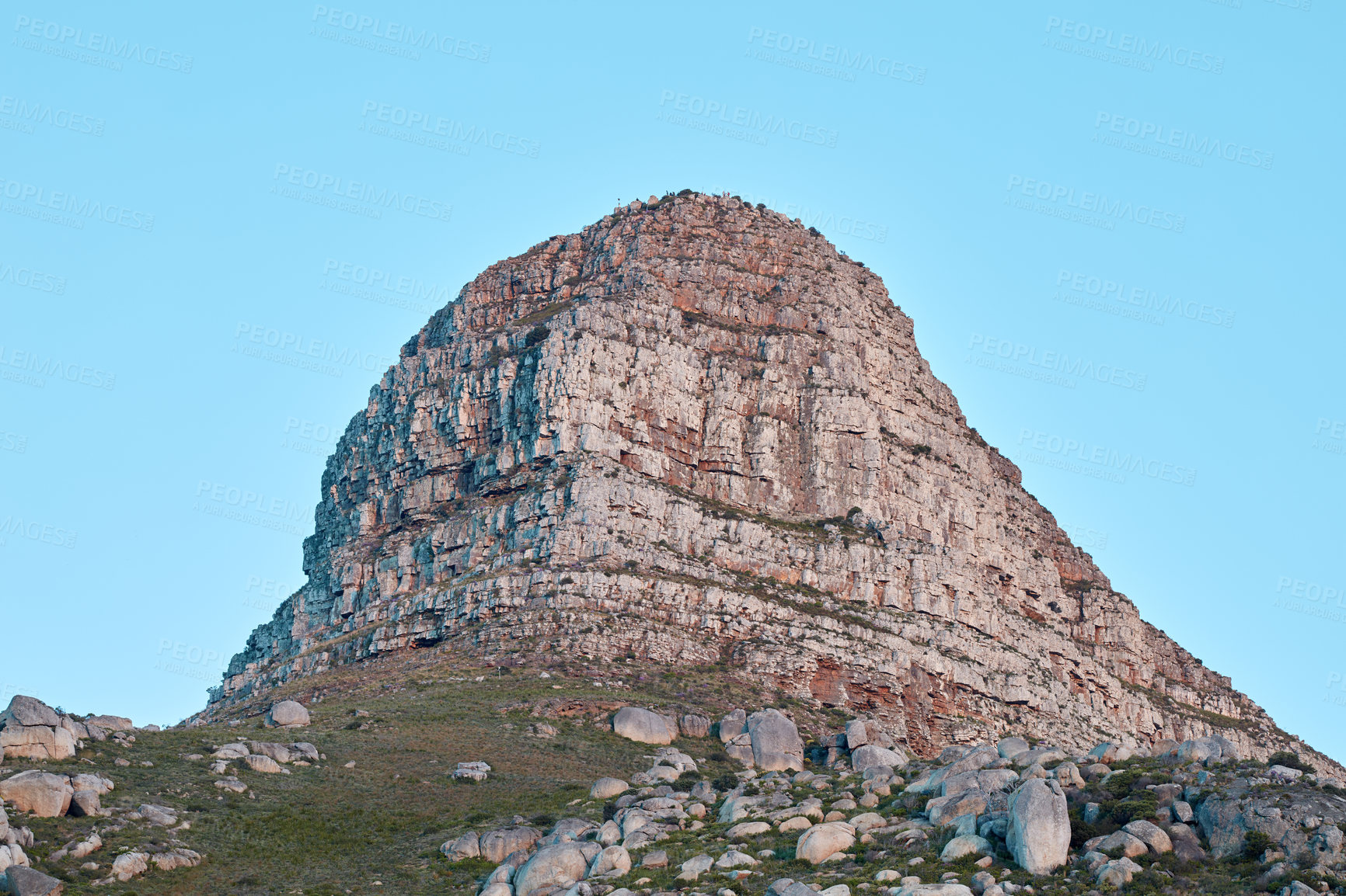 Buy stock photo Shot of Lion's Head mountain, Cape Town