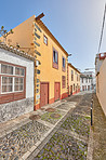 Old streets and houses of Santa Cruz, La Palma, Span