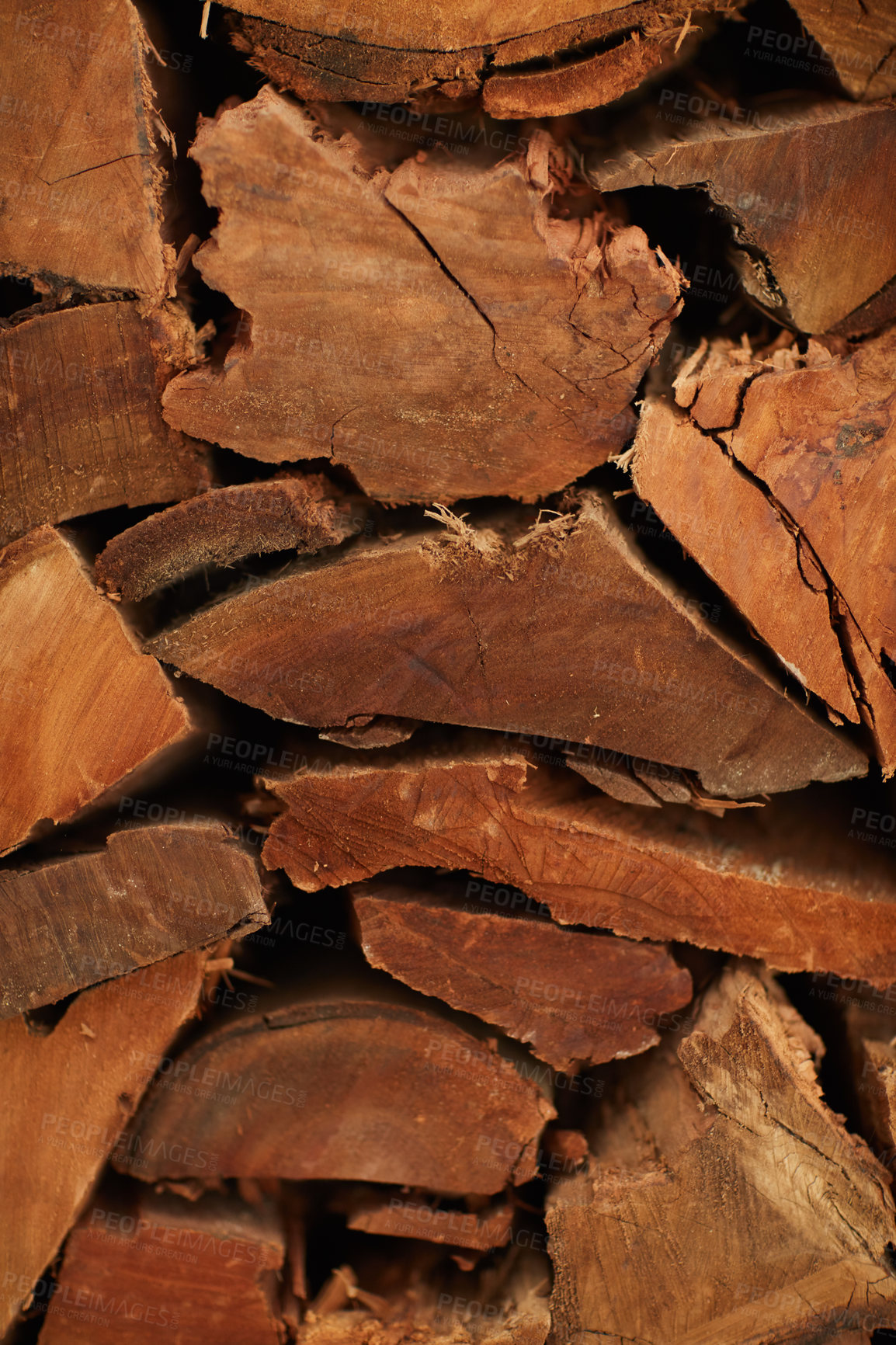 Buy stock photo Cropped shot of a pile of fire wood
