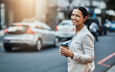 Buy stock photo Portrait of a young businesswoman in the city