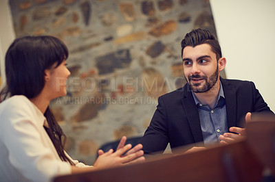 Buy stock photo Cropped shot of businesspeople having a meeting in the office