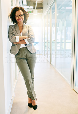 Buy stock photo Portrait of a beautiful businesswoman in a office