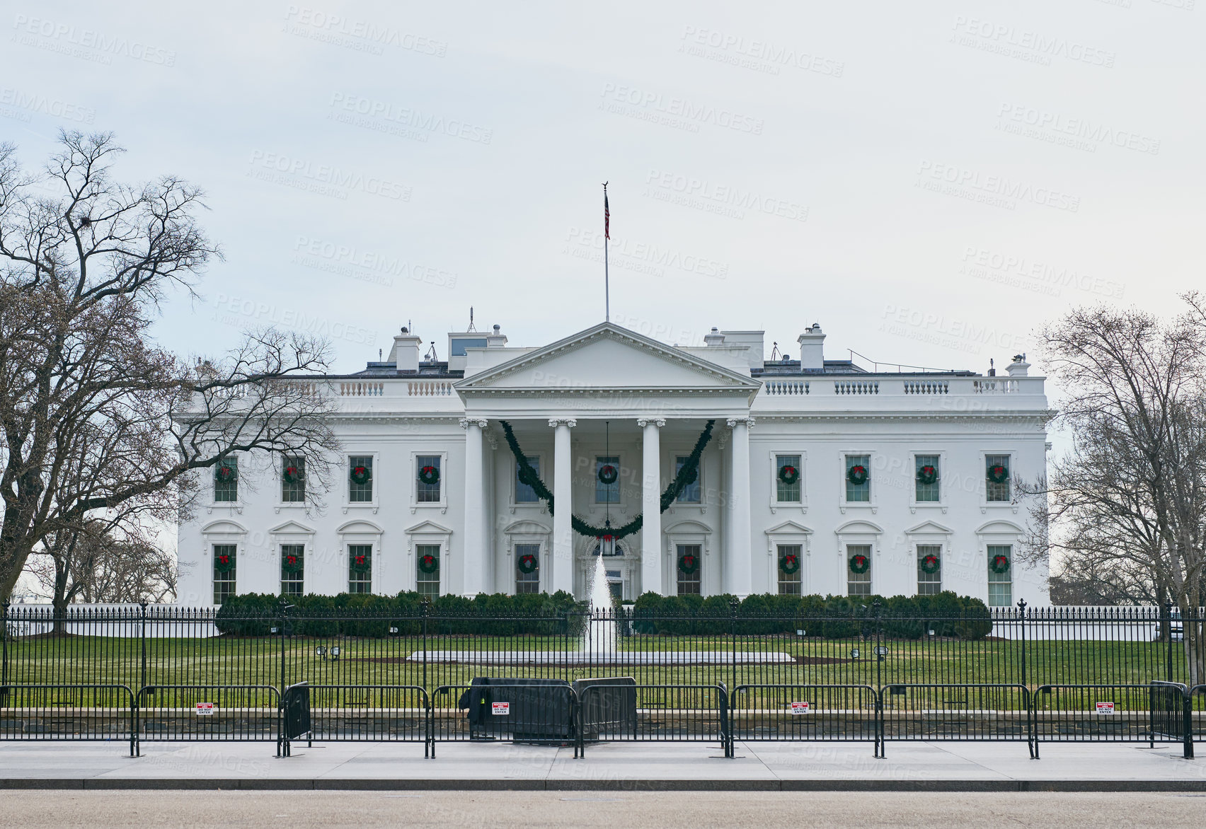 Buy stock photo Shot of the White House in Washington DC