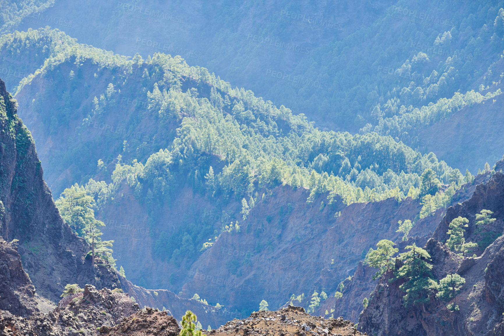 Buy stock photo Volcano area -  Roque de los Muchachos, La Palma, Spain