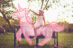 Every princess rides away into the sunset on a unicorn